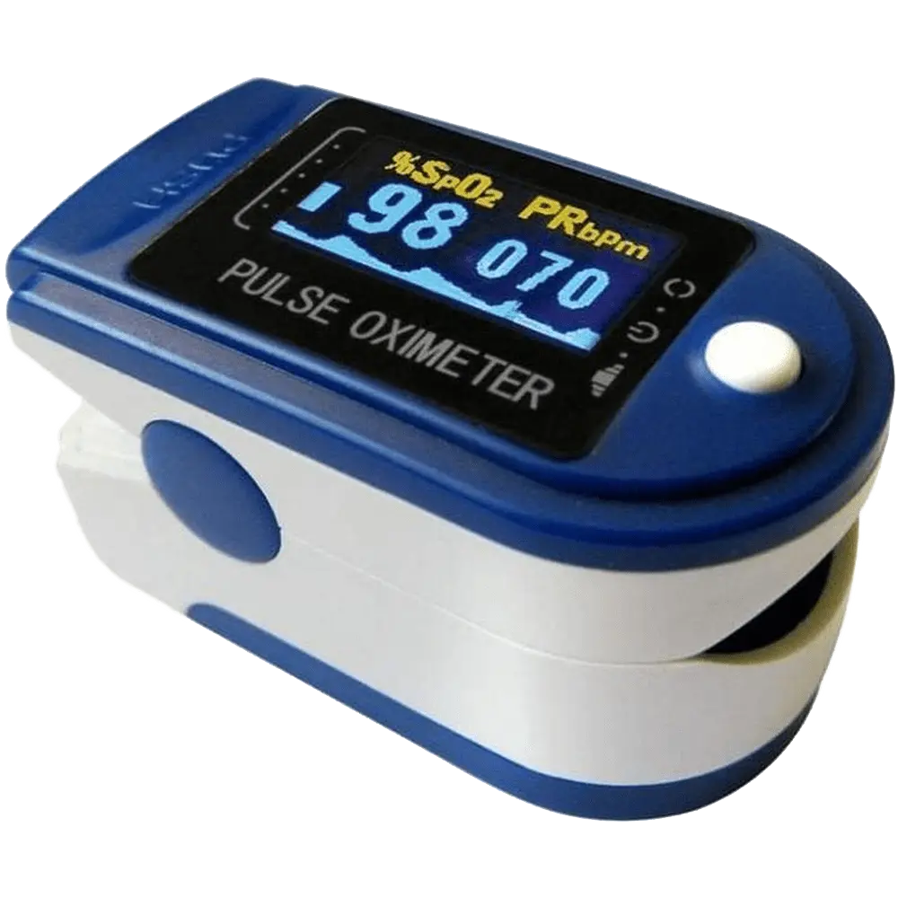 OXÍMETRO AZUL P/DEDO CON ALARMA