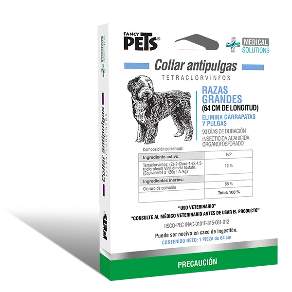MS COLLAR ANTIPULGAS P/RAZAS GRANDES (64 CM)