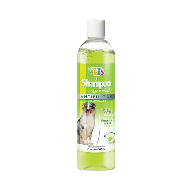 SHAMPOO ANTIPULGAS ESSENTIALS 500 ML.