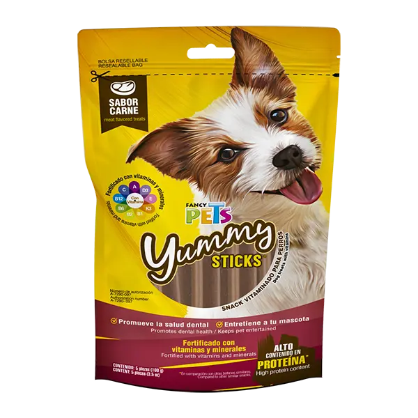 YUMMY STICKS CARNE 5 PZ - 100G