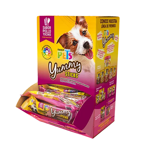 YUMMY STICKS POLLO/TOCINO 50 PZ - 1 KG