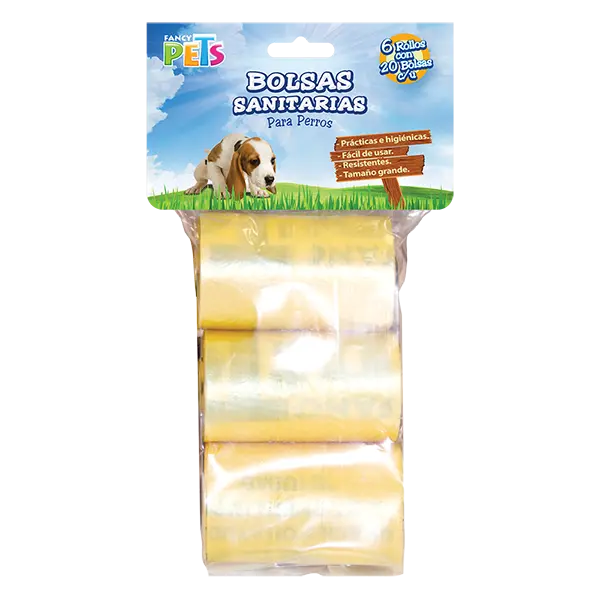 BOLSAS SANITARIAS (3 ROLLOS) FANCY PETS - 60 PZ