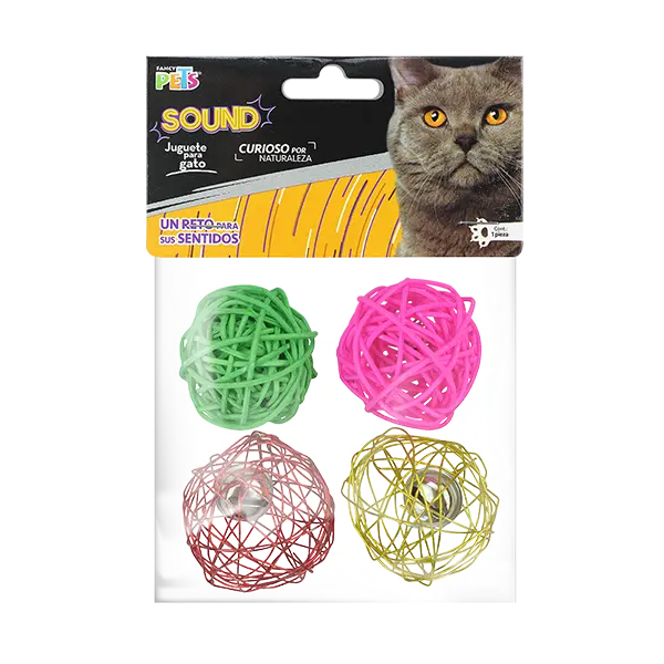 JUGUETE BOLA SOUND - 4 PZ