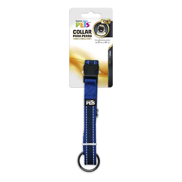COLLAR CH C/ULTRA GRIP Y BANDAS REFLEJANTES AZUL