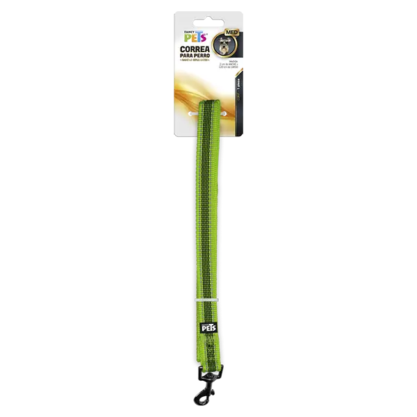 CORREA MED C/ULTRA GRIP Y BANDAS REFLEJANTES VERDE