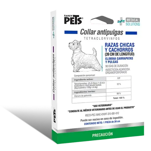 [FL3602] MS COLLAR ANTIPULGAS P/RAZAS CHICAS Y CACHORROS (39 CM)