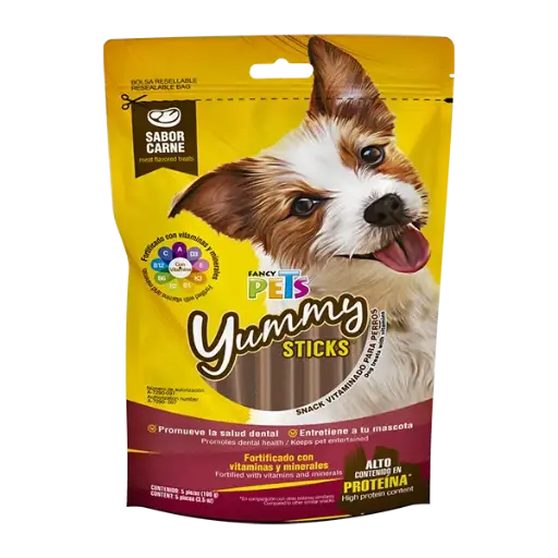 [FL4503] YUMMY STICKS CARNE 5 PZ - 100G