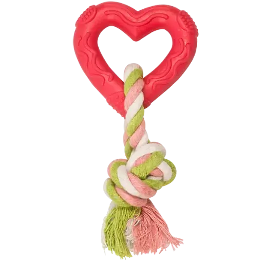 [FL8519] JUGUETE DE CAUCHO CORAZON C/CUERDA