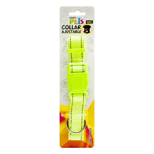 [FL8704] COLLAR GDE DE NYLON C/BANDAS REFLEJANTES