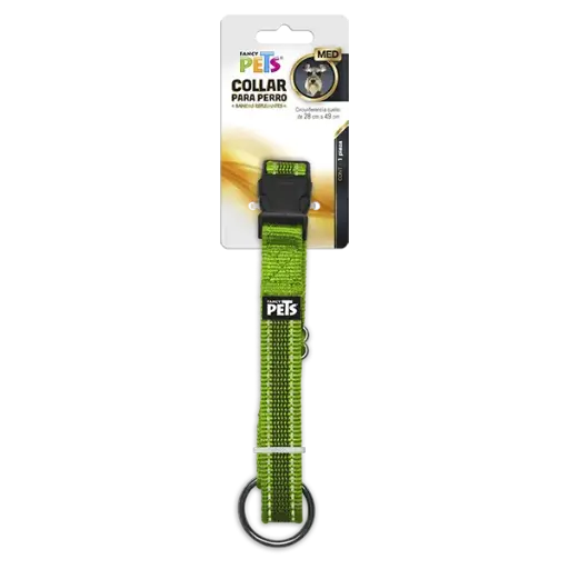 [FL8722] COLLAR MED C/ULTRA GRIP Y BANDAS REFLEJANTES VERDE