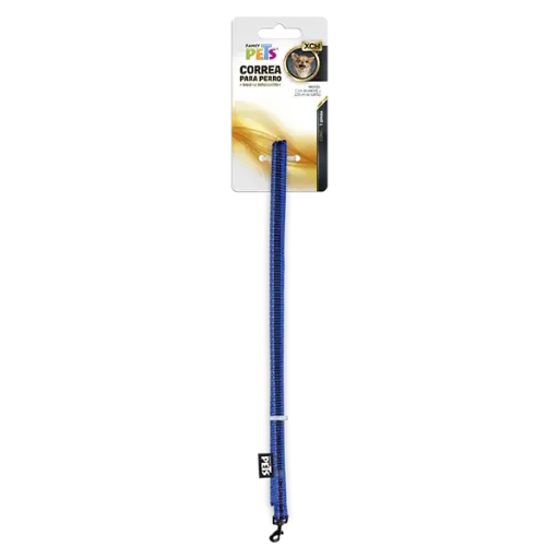 [FL8729] CORREA XCH C/ULTRA GRIP Y BANDAS REFLEJANTES AZUL