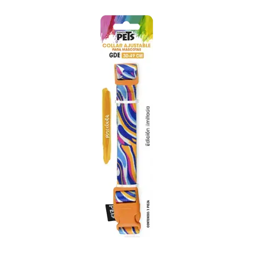 [FL9504] COLLAR GDE COLOR MIX P/PERRO GALERIA