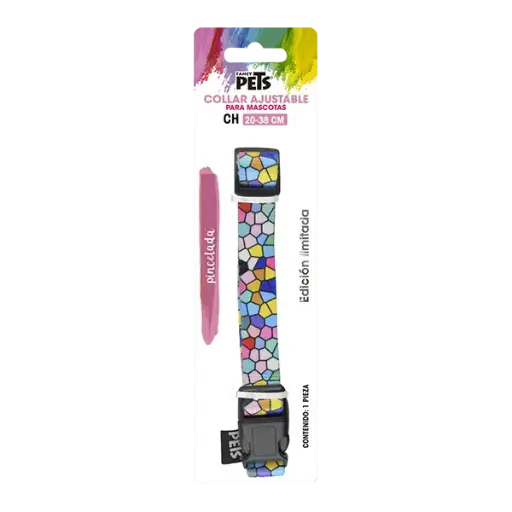 [FL9514] COLLAR CH GEO GLASS P/PERRO GALERIA