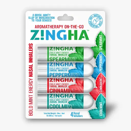 [ZNG-SINGLE-MNT-4PK] 4PACK Z!NGHA INHALER MINT-MINT