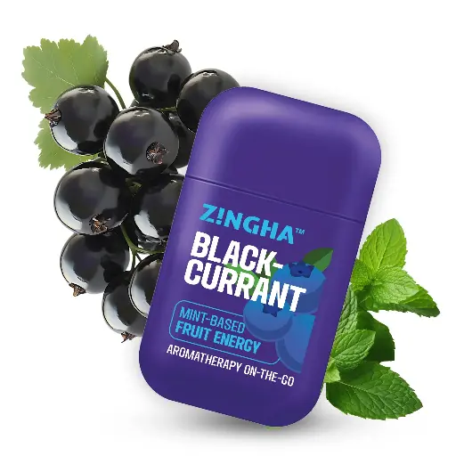 [ZNGH-DBLL-BLKCRRNT-2ML] Z!NGHA BLACK-CURRANT Refrescante Sensación. Inhalador Nasal Doble para el Camino. 100% Aceites Frutas Naturales y una base de Menta