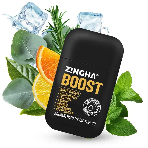 [ZNGH-DBL-BST-2ML] Z!NGHA BOOST Sensación Energizante. Inhalador Nasal Doble para el Camino. 100% Aceites Escencias Naturales y una base de Menta