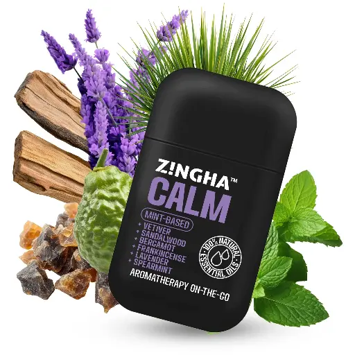 [ZNGH-DBL-CLM-2ML] Z!NGHA CALM Tranquilidad Relajante. Inhalador Nasal Doble para el Camino. 100% Aceites Escencias Naturales y una base de Menta