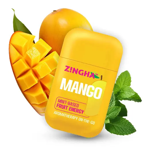 [ZNGH-DBL-MNG-2ML] Z!NGHA MANGO Energizante. Inhalador Nasal Doble para el Camino. 100% Aceites Frutas Naturales y una base de Menta
