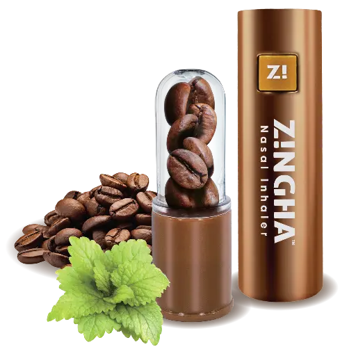 [ZNGH-SNGL-CFFMNT-1PK-5G] Z!NGHA Inhalador Nasal Premium Cool Beans Coffee Mint – Aromaterapia Refrescante con Menta y Café – Alivio Instantáneo