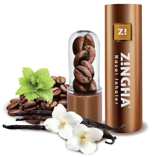 [ZNGH-SNGL-VNLLMNT-1PK-5G] Z!NGHA Inhalador Nasal Premium Cool Beans Vanilla Mint – Aromaterapia Refrescante con Menta y Vainilla – Alivio Instantáneo 